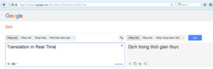 Translation in Real Time - Google Dich
